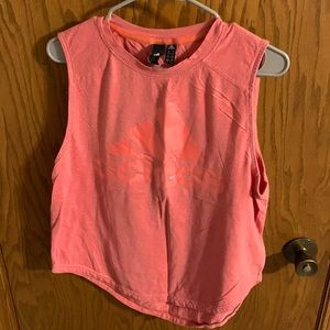 Adidas womens muscle tank medium in coral